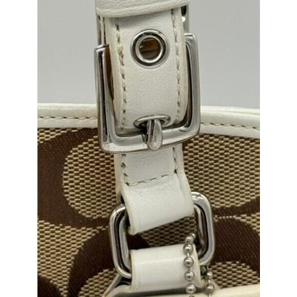 Coach Signature Canvas Handbag EUC - Picture 7 of 16